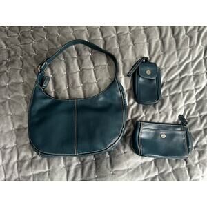 Vintage Nine West Y2K hobo purse bag with accessories